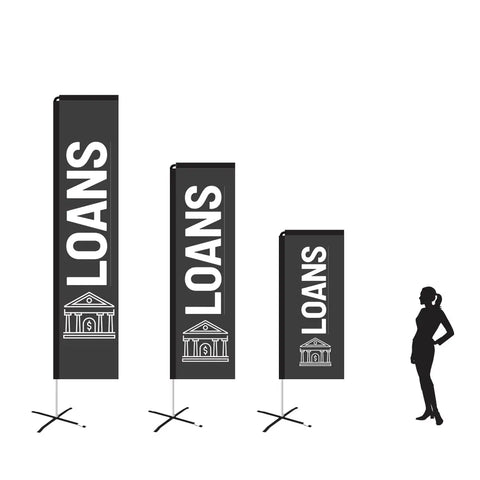 loans grey rectangle flag