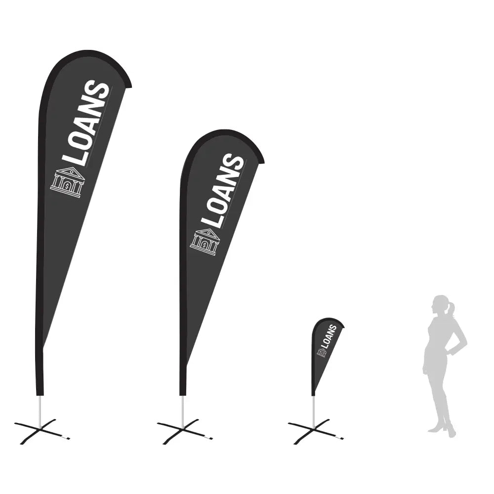 loans grey teardrop flag