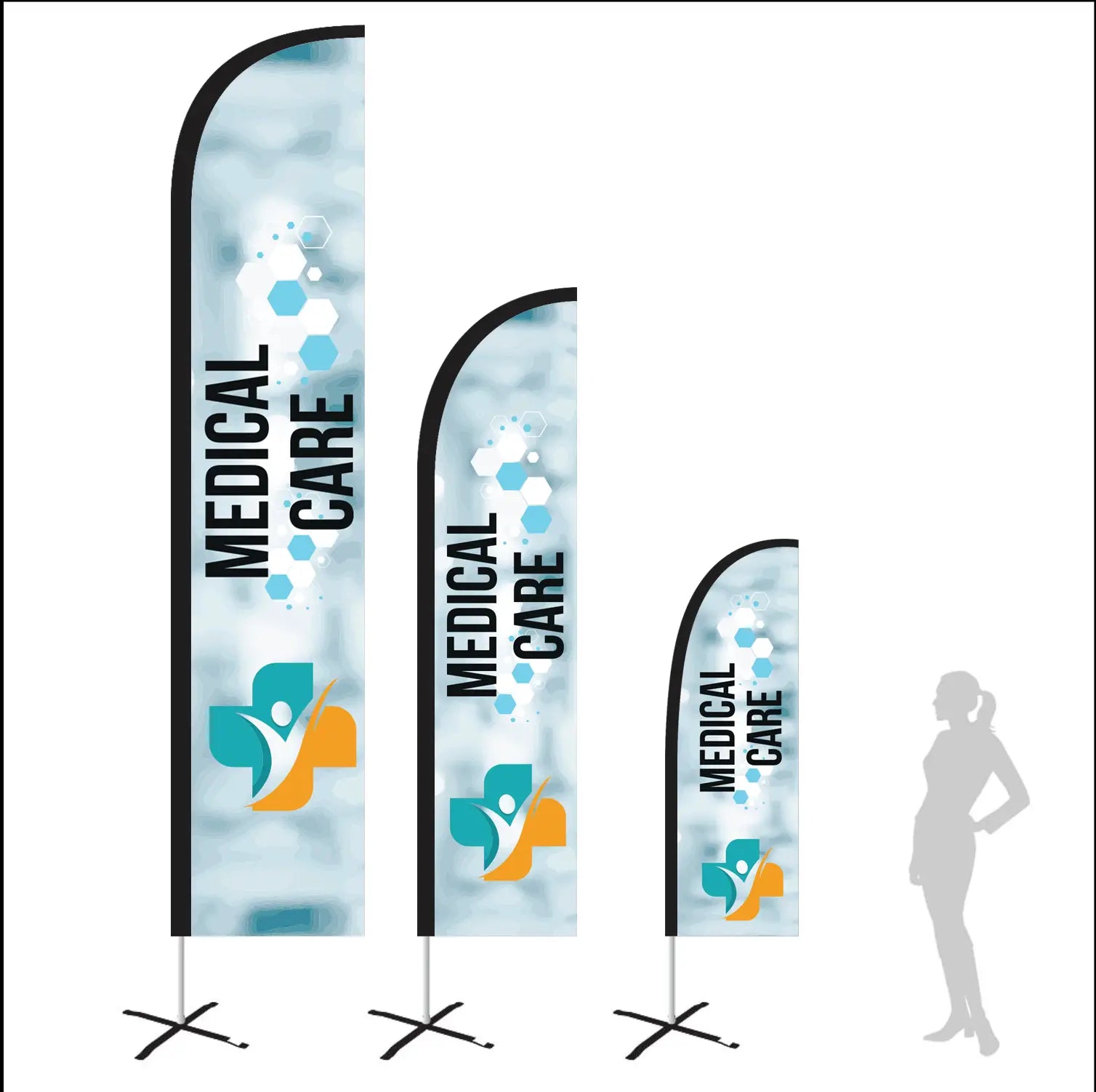 medical white feather flag