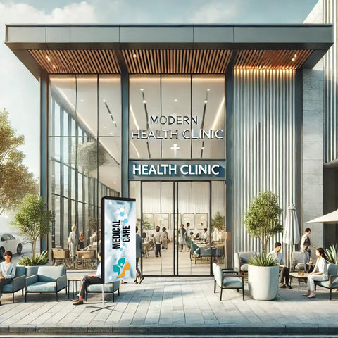 medical white rectangle flag health clinic