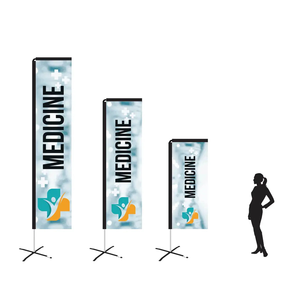 medicine white rectangle flag