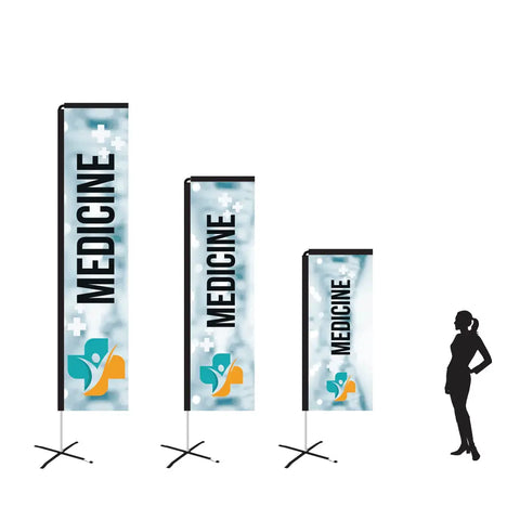 medicine white rectangle flag