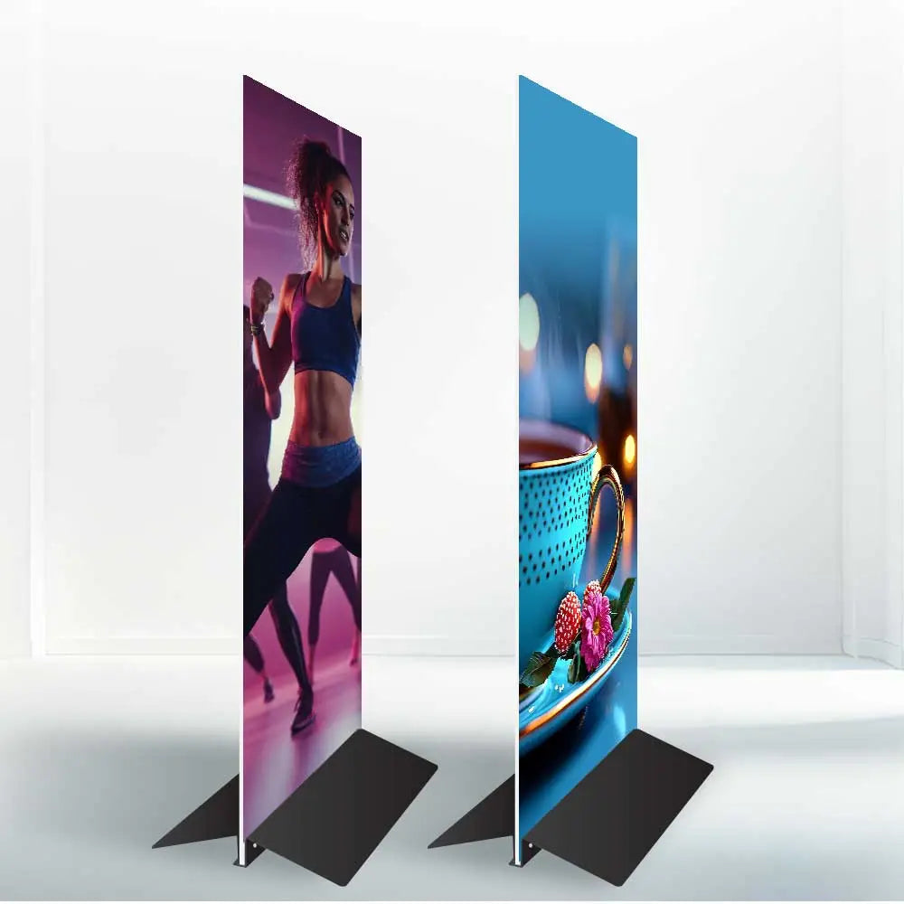 metal stand with foam boards floor stand