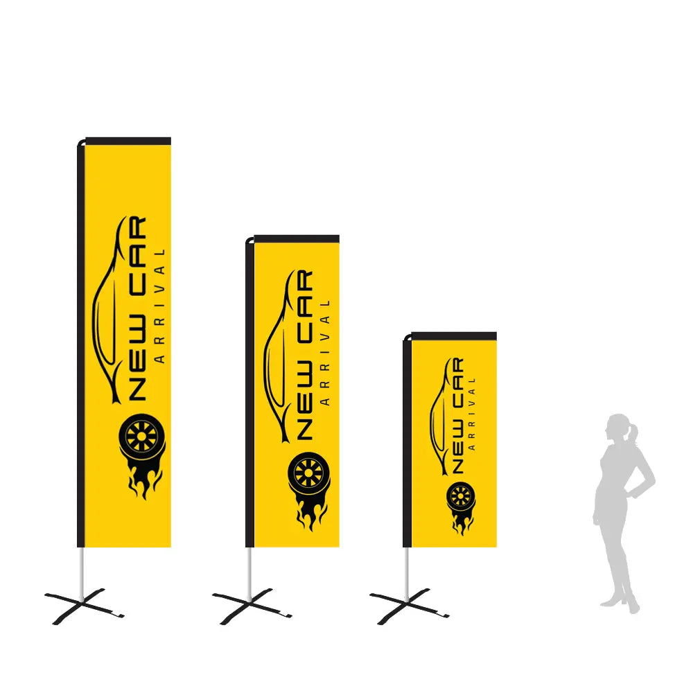 new car yellow rectangle flag