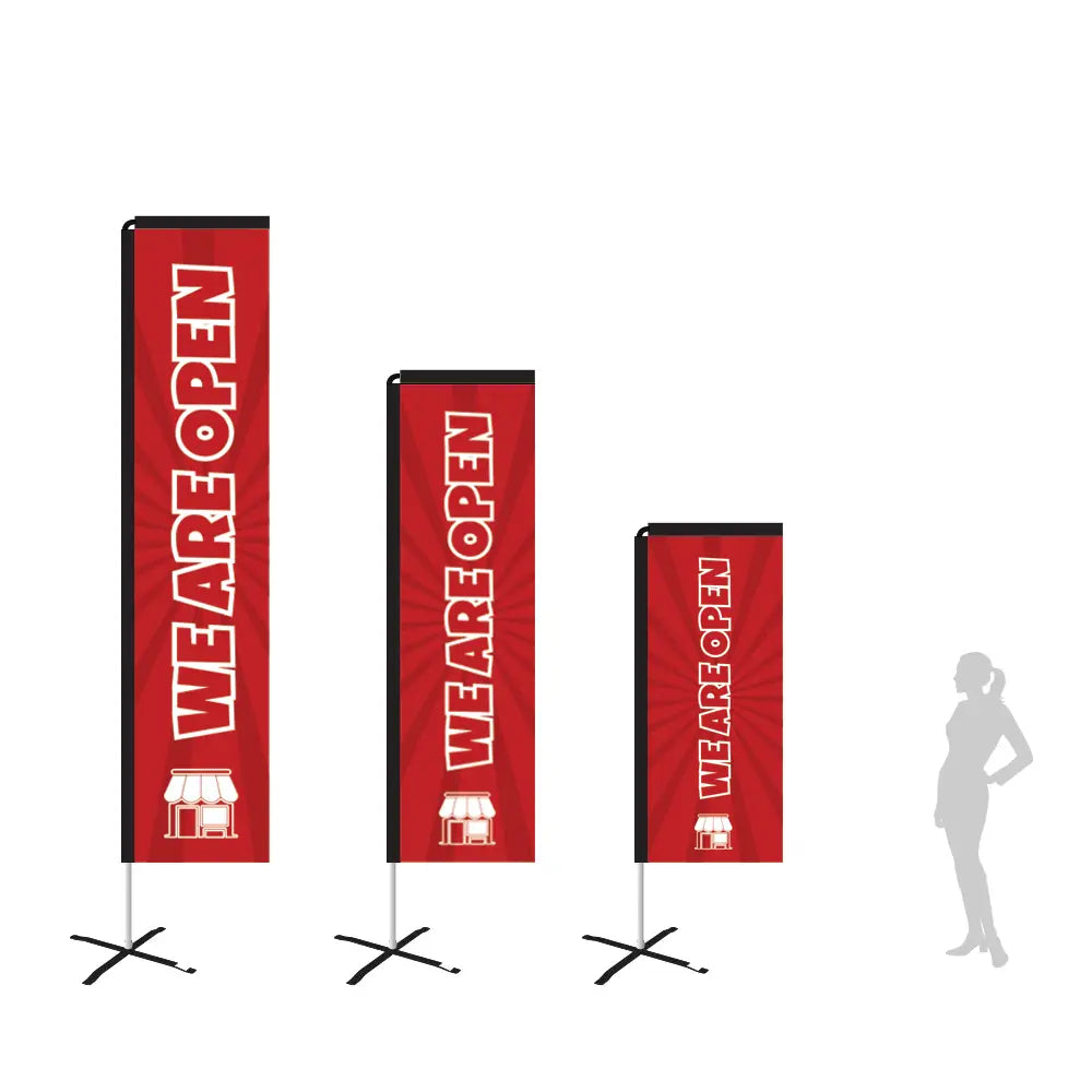 open red rectangle flag