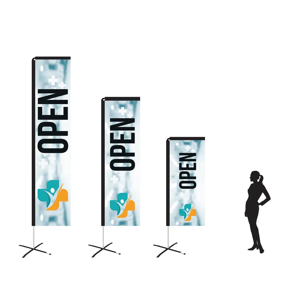 open white rectangle flag