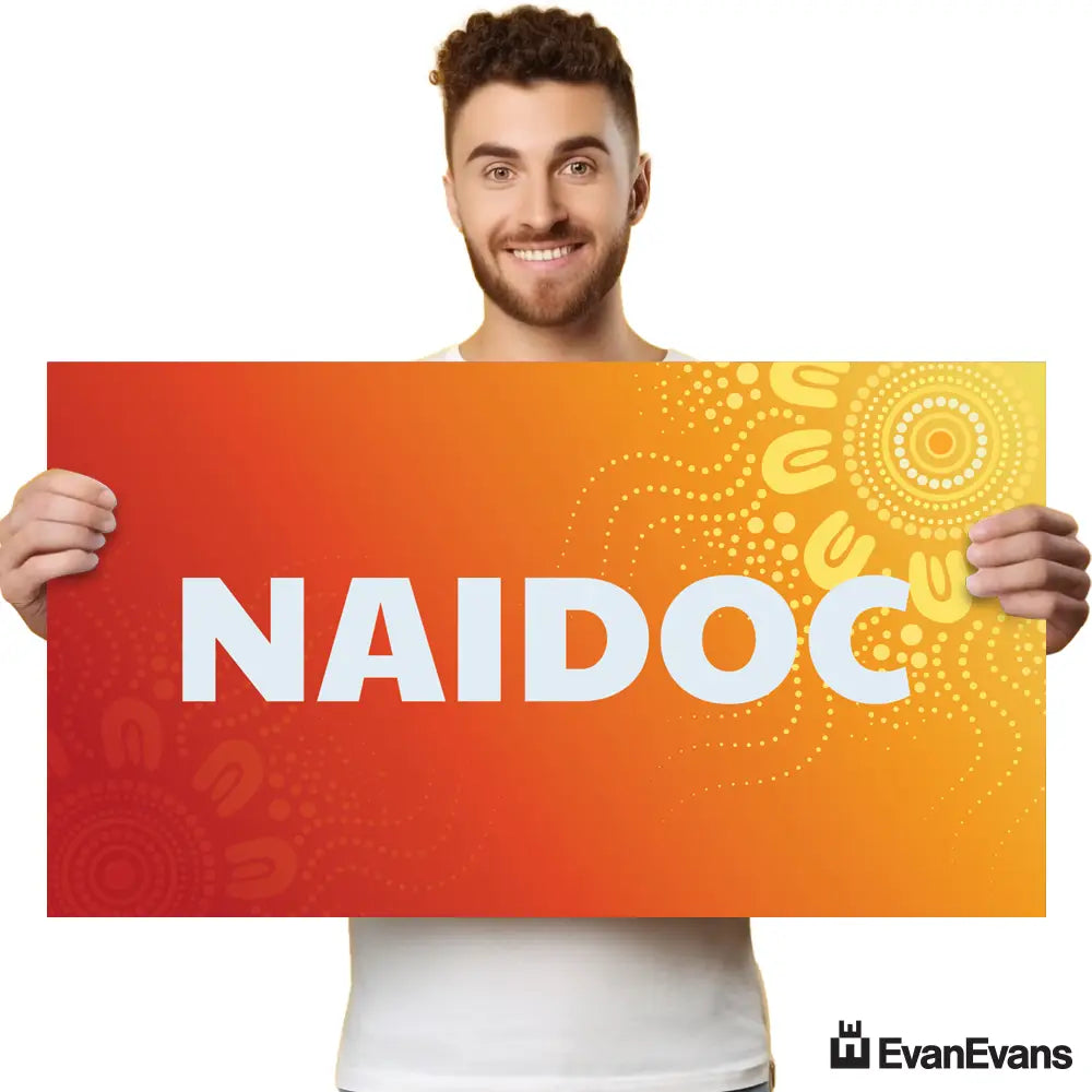 orange naidoc corflute poster