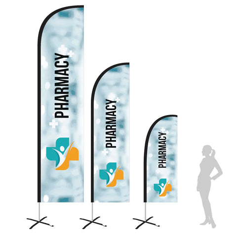 pharmacy white feather flag