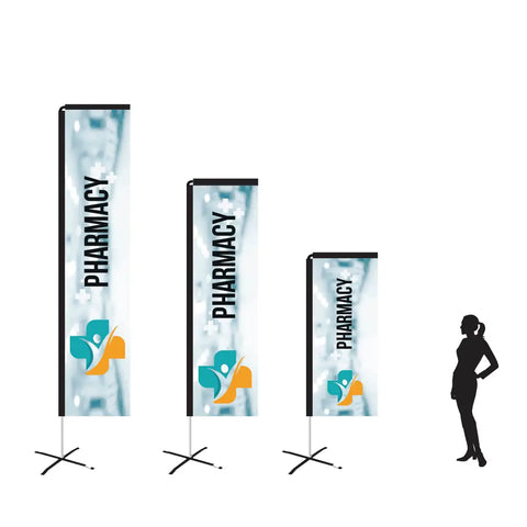 pharmacy white rectangle flag