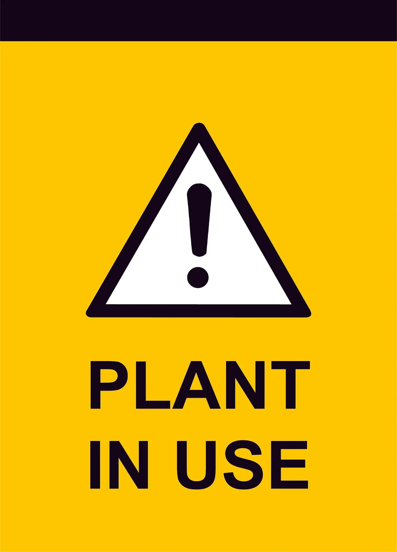 plant in use construction sign