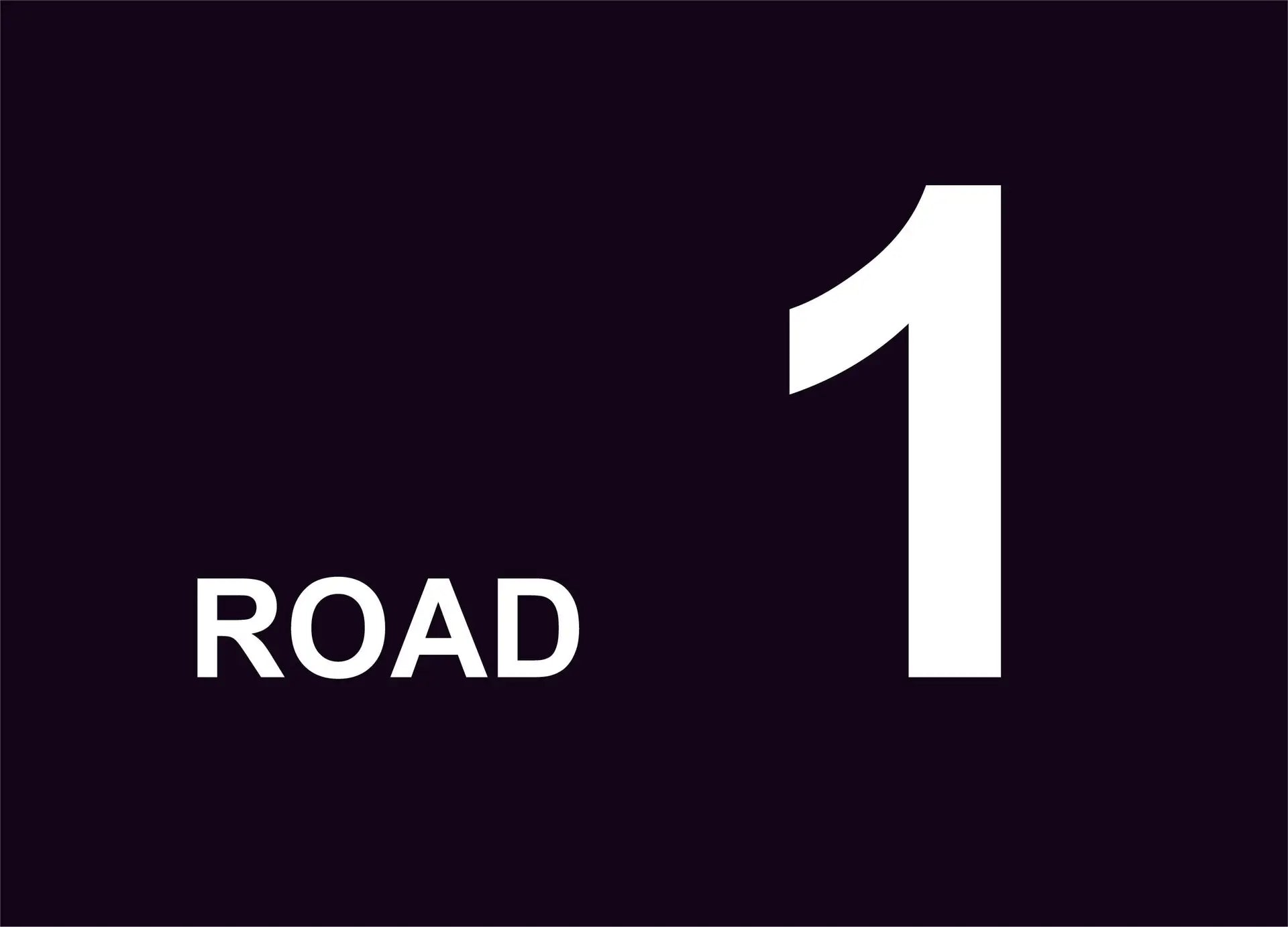 road 1 construction sign