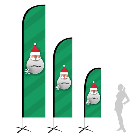 santa claus merry christmas feather flags