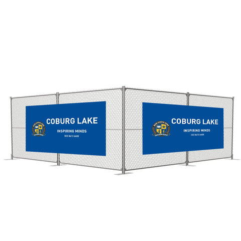 school fence mesh blue