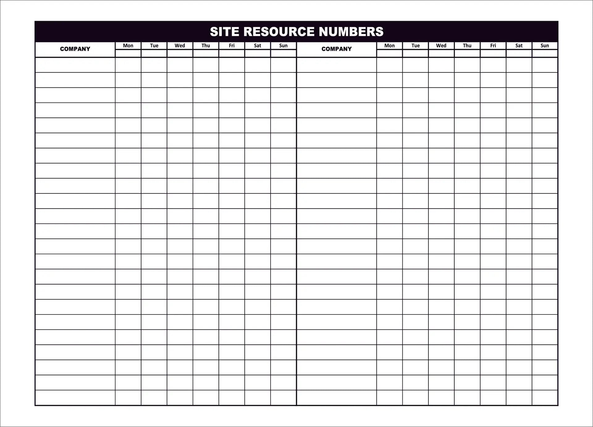 site resource numbers construction sign