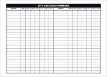 site resource numbers construction sign