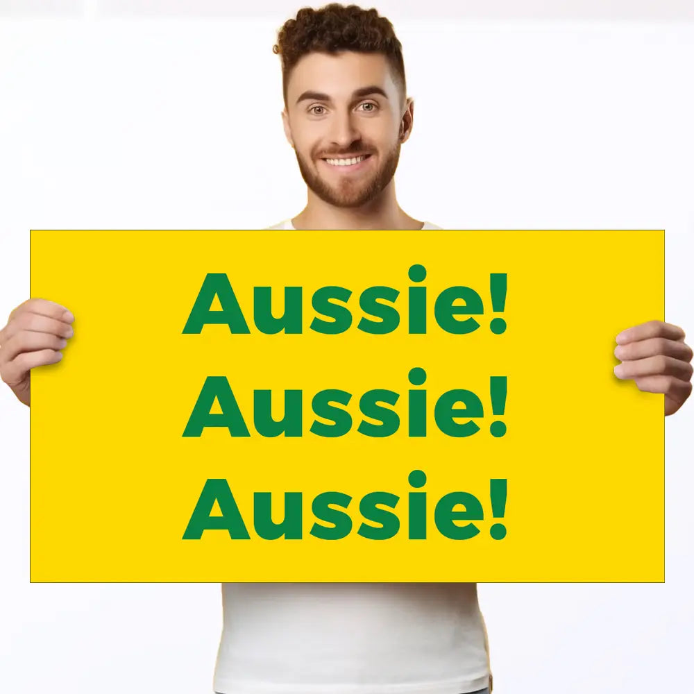 sporting corflute aussie aussie aussie poster