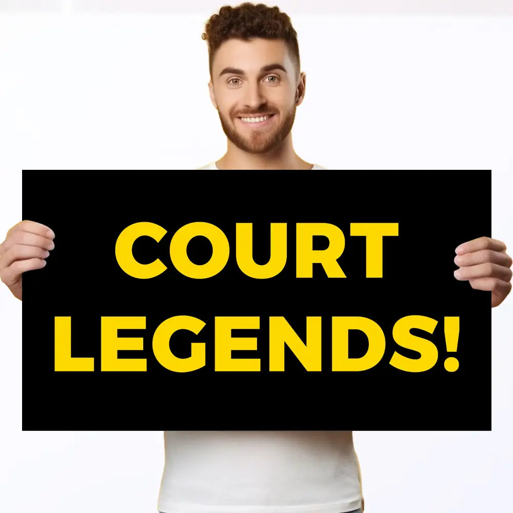 sporting corflute court legends poster