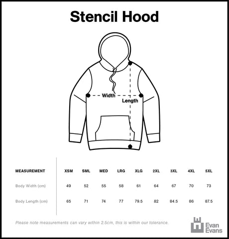 stencil hood SIZE GUIDE