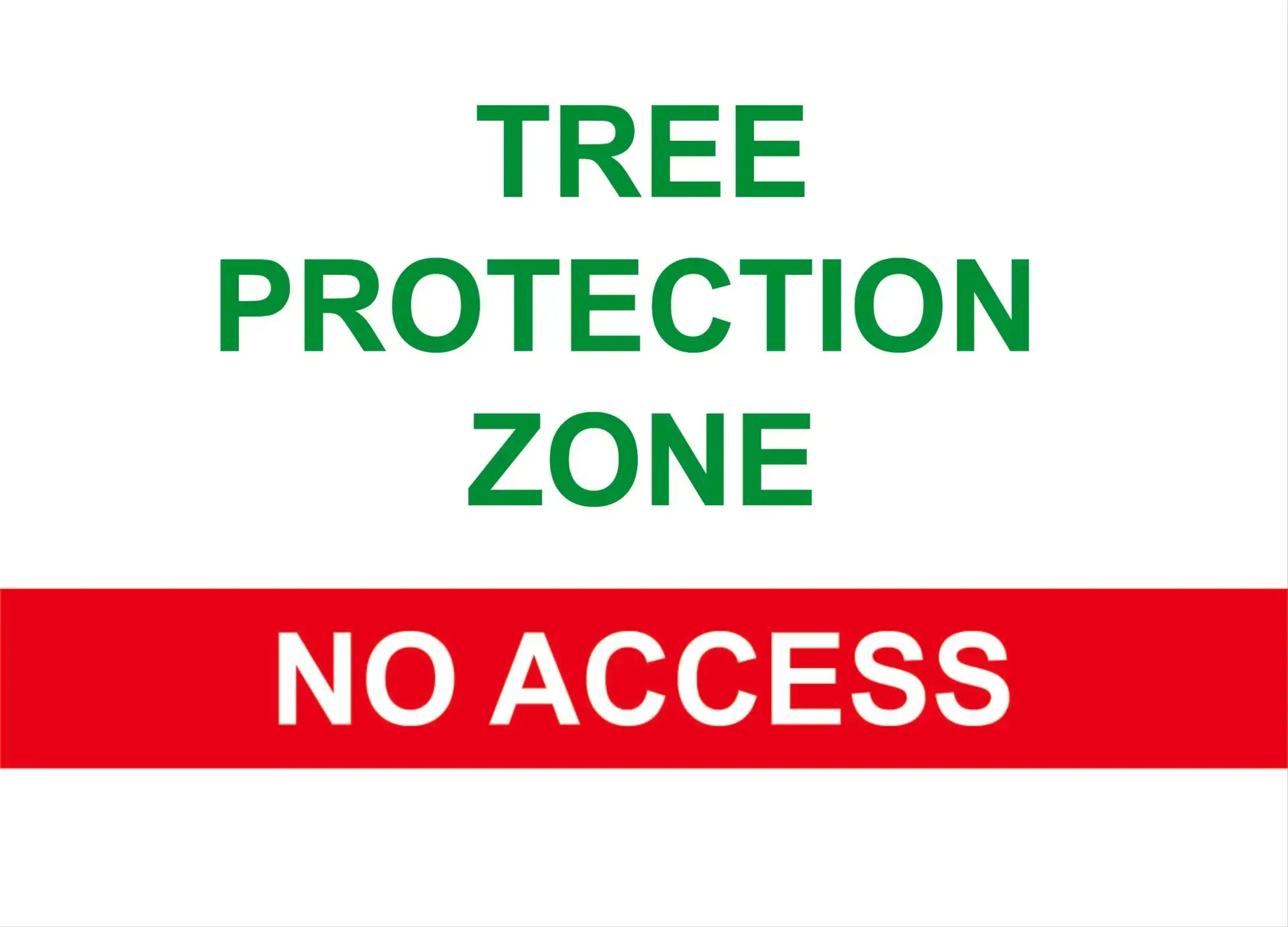 tree protection zone construction sign