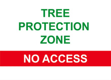 tree protection zone construction sign