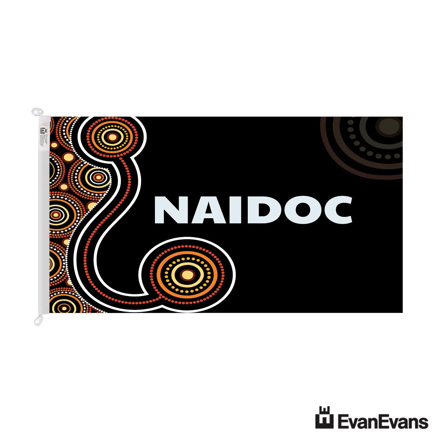 trilobal header with clips knitted polyester black naidoc flag