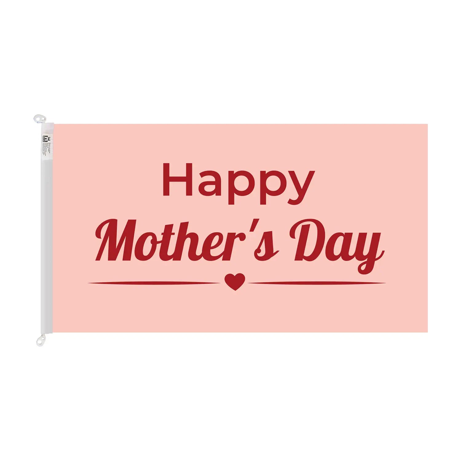 trilobal header with clips knitted polyester happy mothers day flag