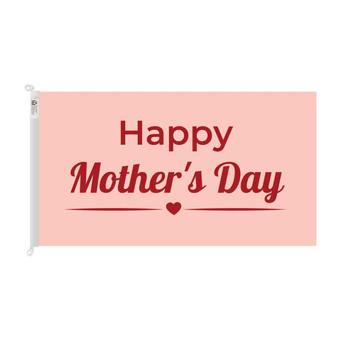 trilobal header with clips knitted polyester happy mothers day flag