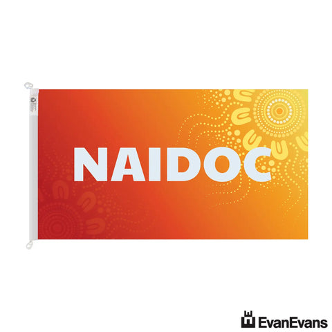 trilobal header with clips knitted polyester orange naidoc flag