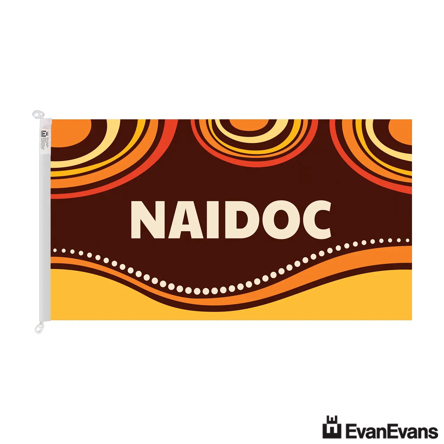 trilobal header with clips knitted polyester red naidoc flag