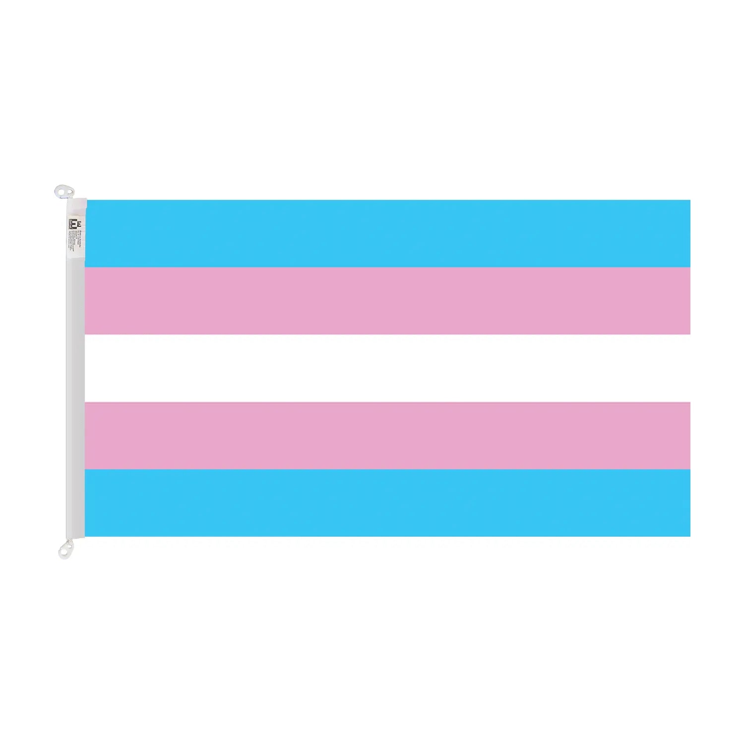 trilobal header with clips lgbt trans flag
