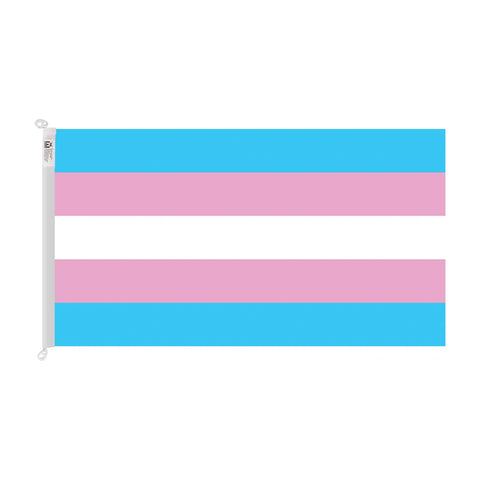 trilobal header with clips lgbt trans flag