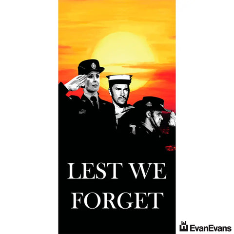 triservice art anzac day knitted polyester flag in portrait