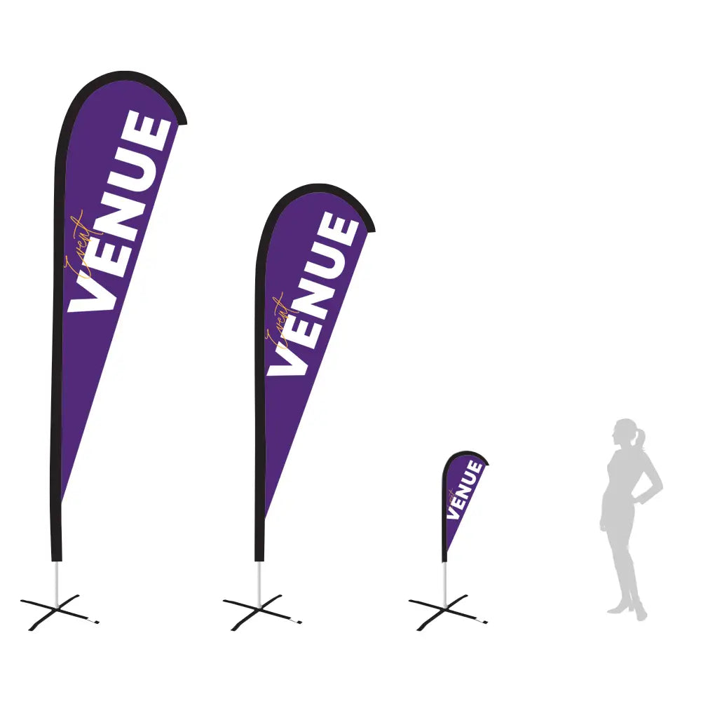 venue PURPLE TEARDROP flag