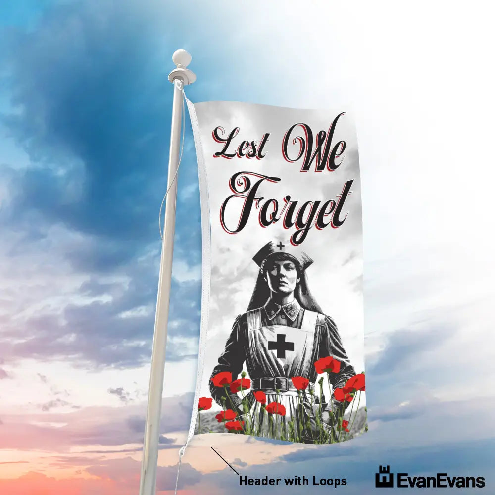 vertical lest we forget flag nurse edition