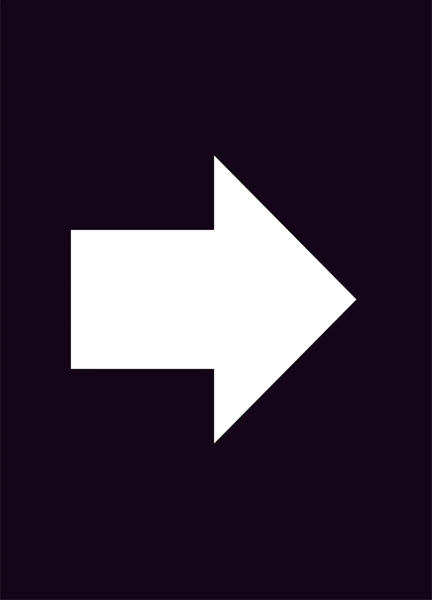 white right arrow construction sign
